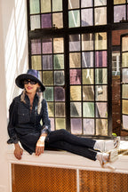 Linda Hopp バケットデニムハット インディゴ ディテール